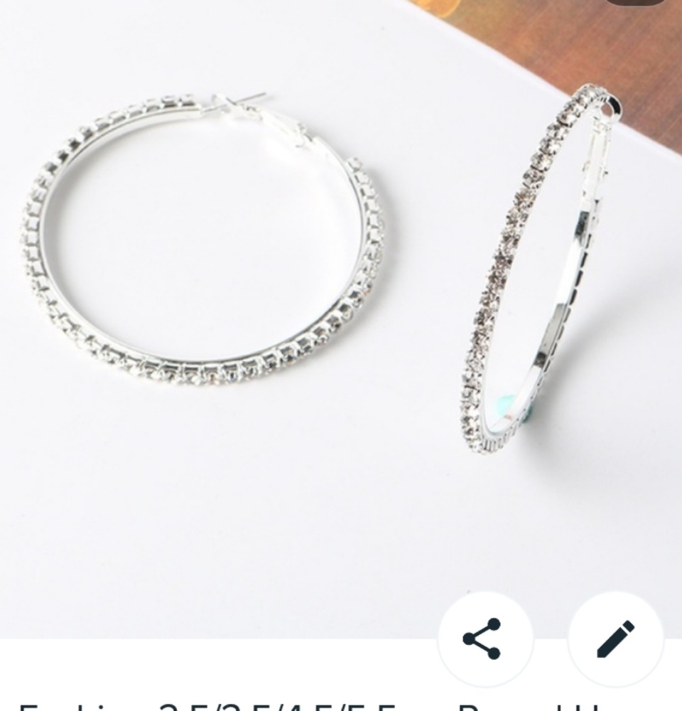 SOLD- Silver Hoop Earrings